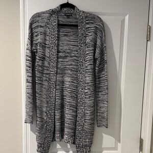 Express Black and White Knit Cardigan